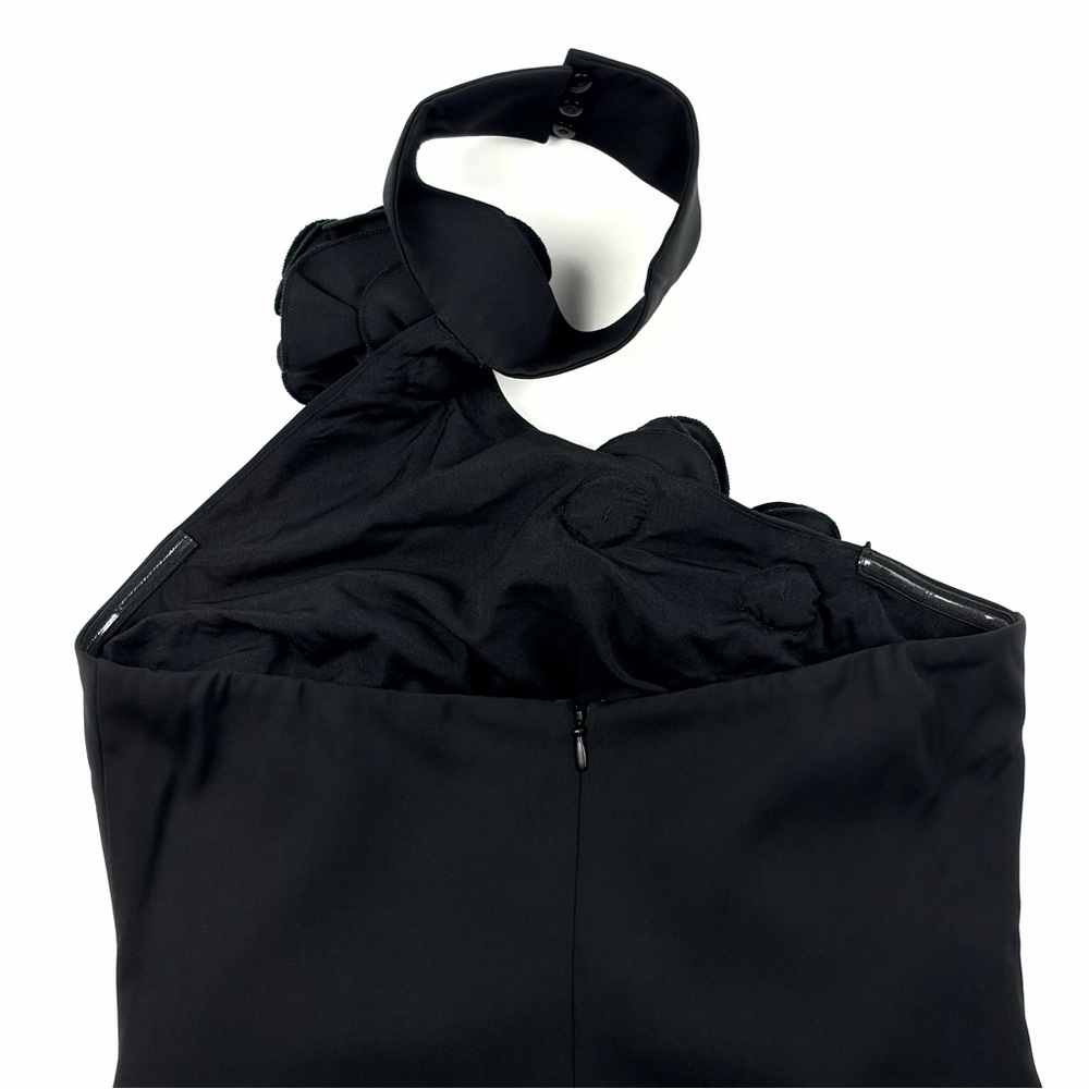 ASTR The Label Black Rosette Halter Mini Dress NWT Cocktail Party Medium - Picture 9 of 10